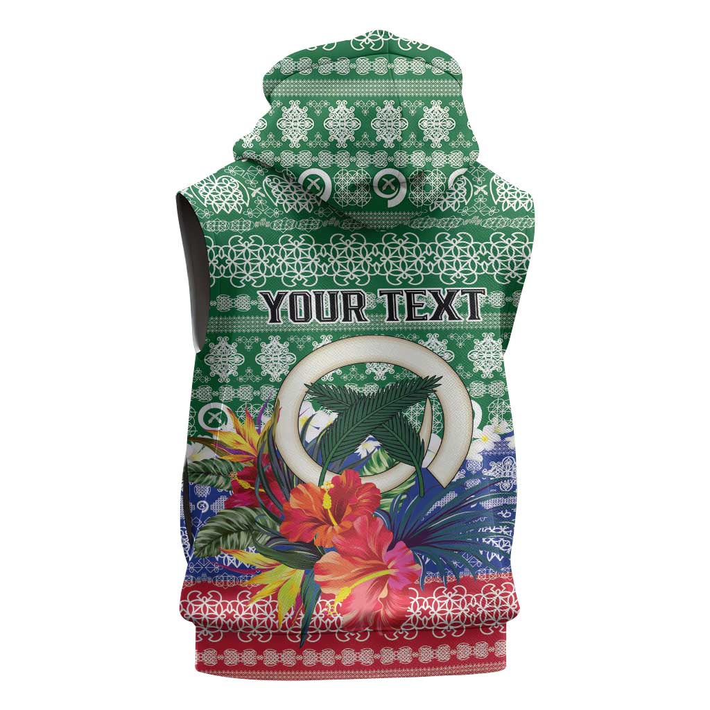 Personalised Torba Joyeux Noel Sleeveless Hoodie Proud To Be a Ni-Van Sand Drawing Art LT9 - Polynesian Pride