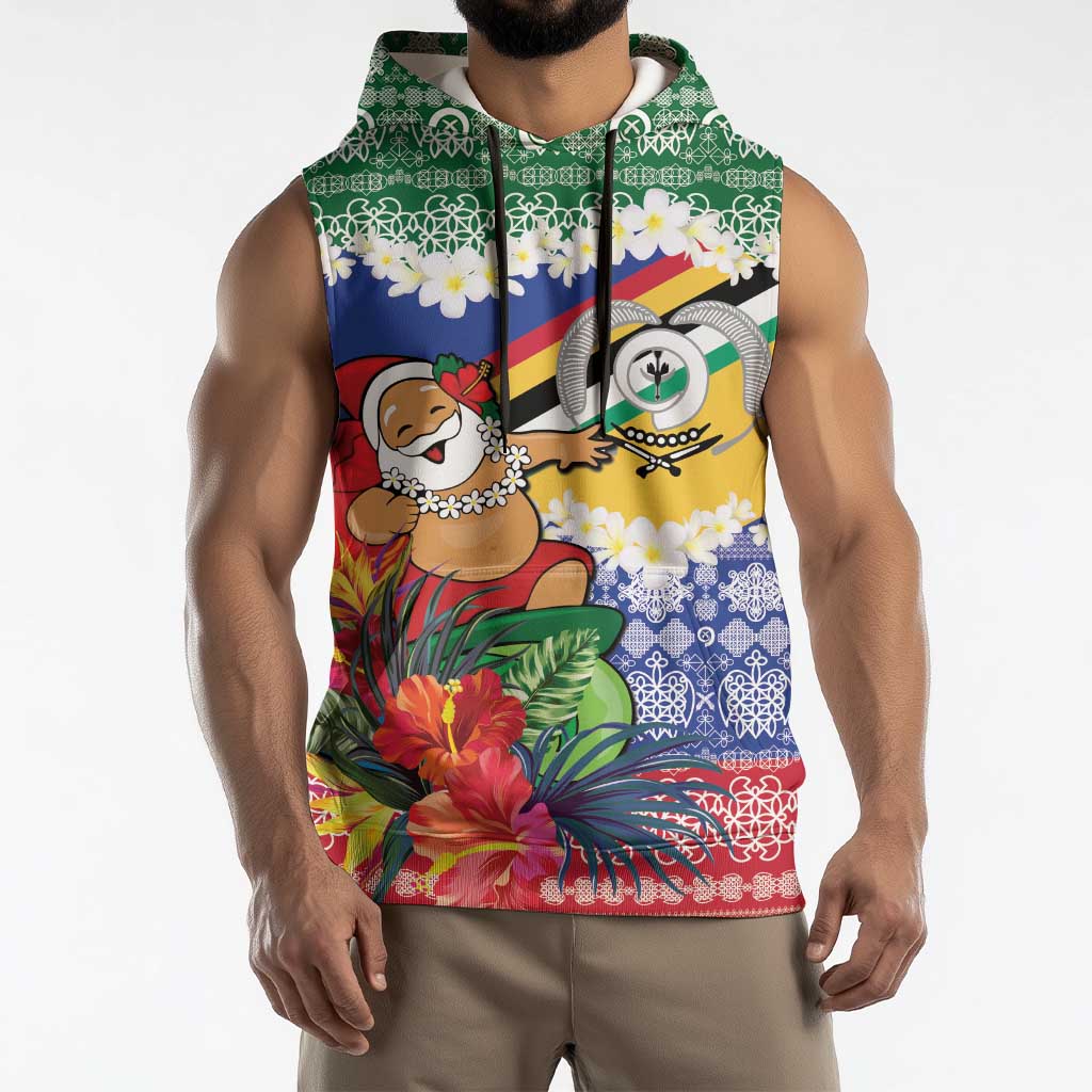 Personalised Torba Joyeux Noel Sleeveless Hoodie Proud To Be a Ni-Van Sand Drawing Art LT9 - Polynesian Pride