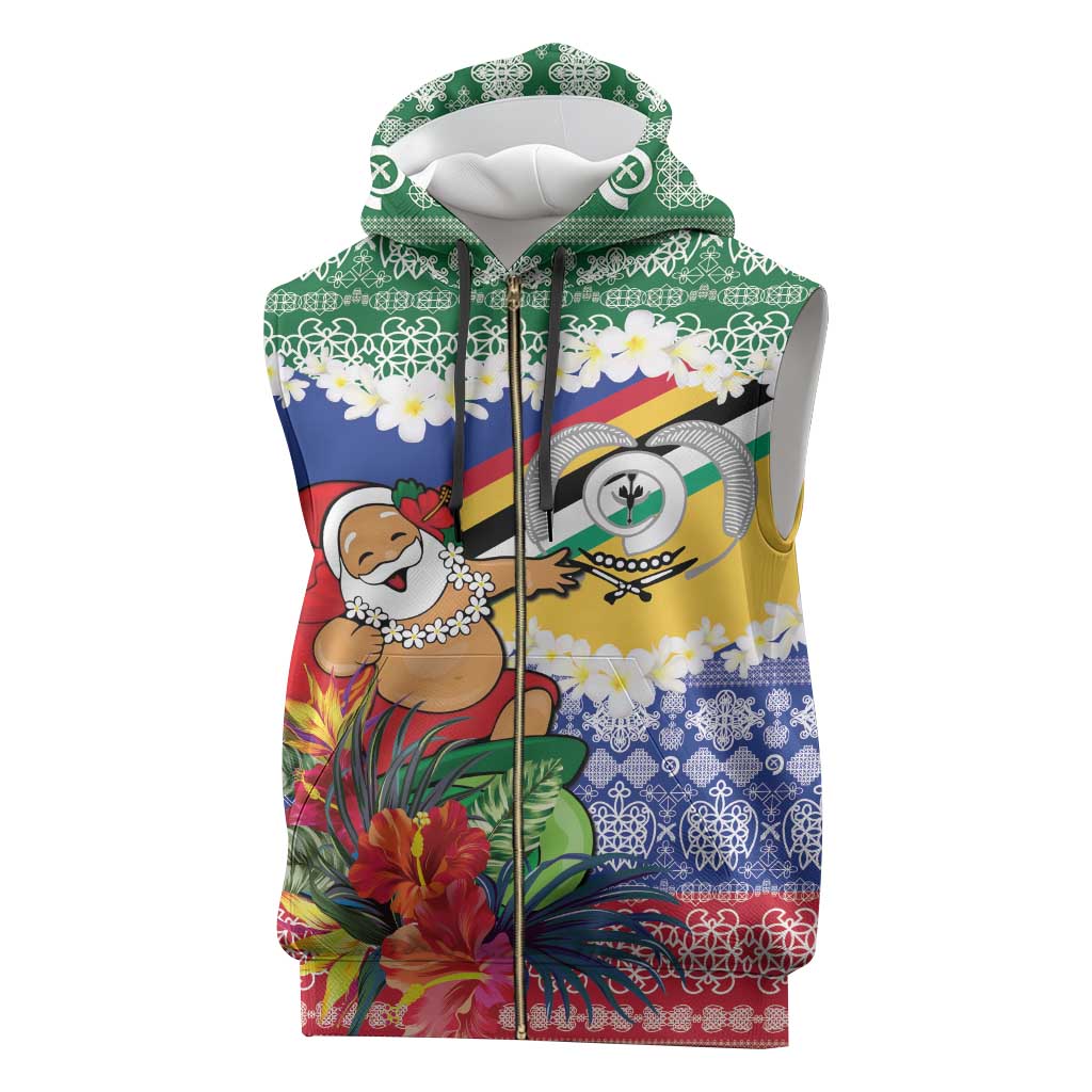 Personalised Torba Joyeux Noel Sleeveless Zip Hoodie Proud To Be a Ni-Van Sand Drawing Art - Polynesian Pride