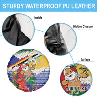 Personalised Torba Joyeux Noel Spare Tire Cover Proud To Be a Ni-Van Sand Drawing Art - Polynesian Pride