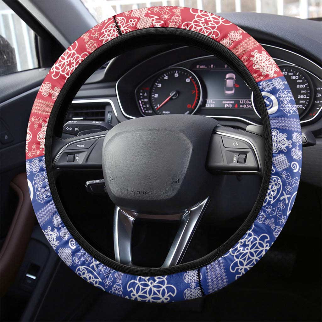 Torba Joyeux Noel Steering Wheel Cover Proud To Be a Ni-Van Sand Drawing Art LT9 - Polynesian Pride