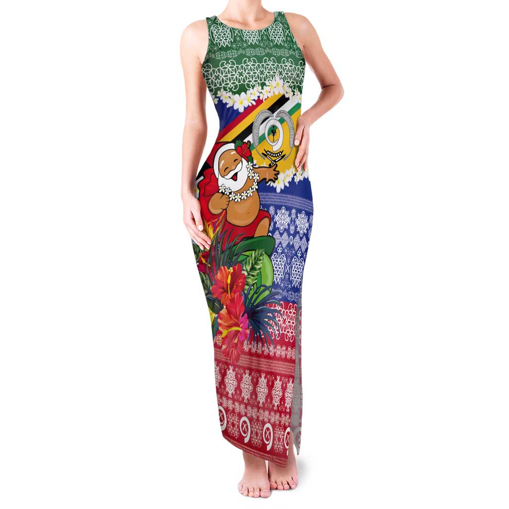 Personalised Torba Joyeux Noel Tank Maxi Dress Proud To Be a Ni-Van Sand Drawing Art - Polynesian Pride
