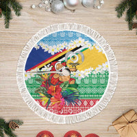 Torba Joyeux Noel Tree Skirt Proud To Be a Ni-Van Sand Drawing Art LT9 Fringed Green - Polynesian Pride