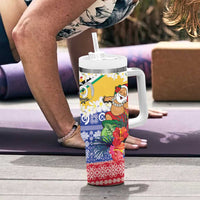 Personalised Torba Joyeux Noel Tumbler With Handle Proud To Be a Ni-Van Sand Drawing Art - Polynesian Pride