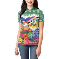 Personalised Torba Joyeux Noel Women Polo Shirt Proud To Be a Ni-Van Sand Drawing Art - Polynesian Pride