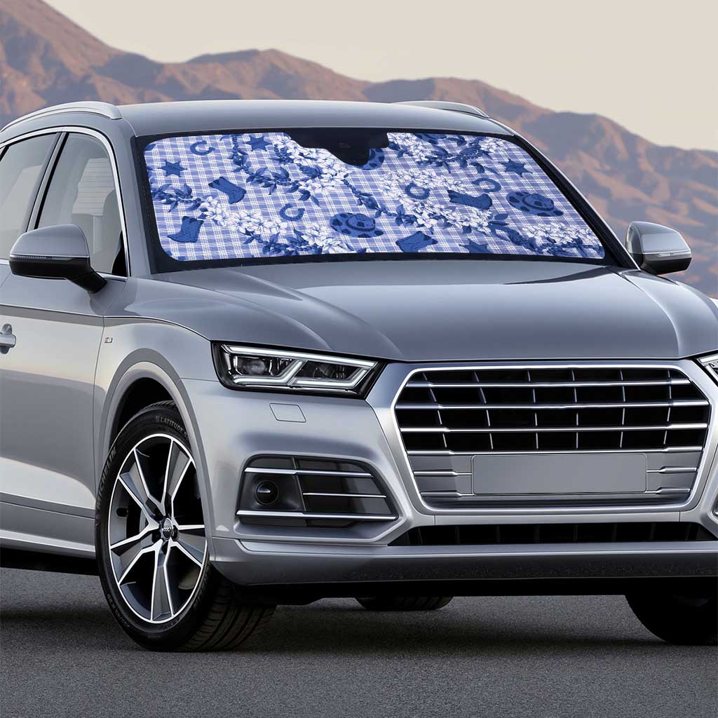 Mokihana Maile Ilima Leis Paniolo Palaka Auto Sun Shade Hawaiian Polu Spirit - Polynesian Pride