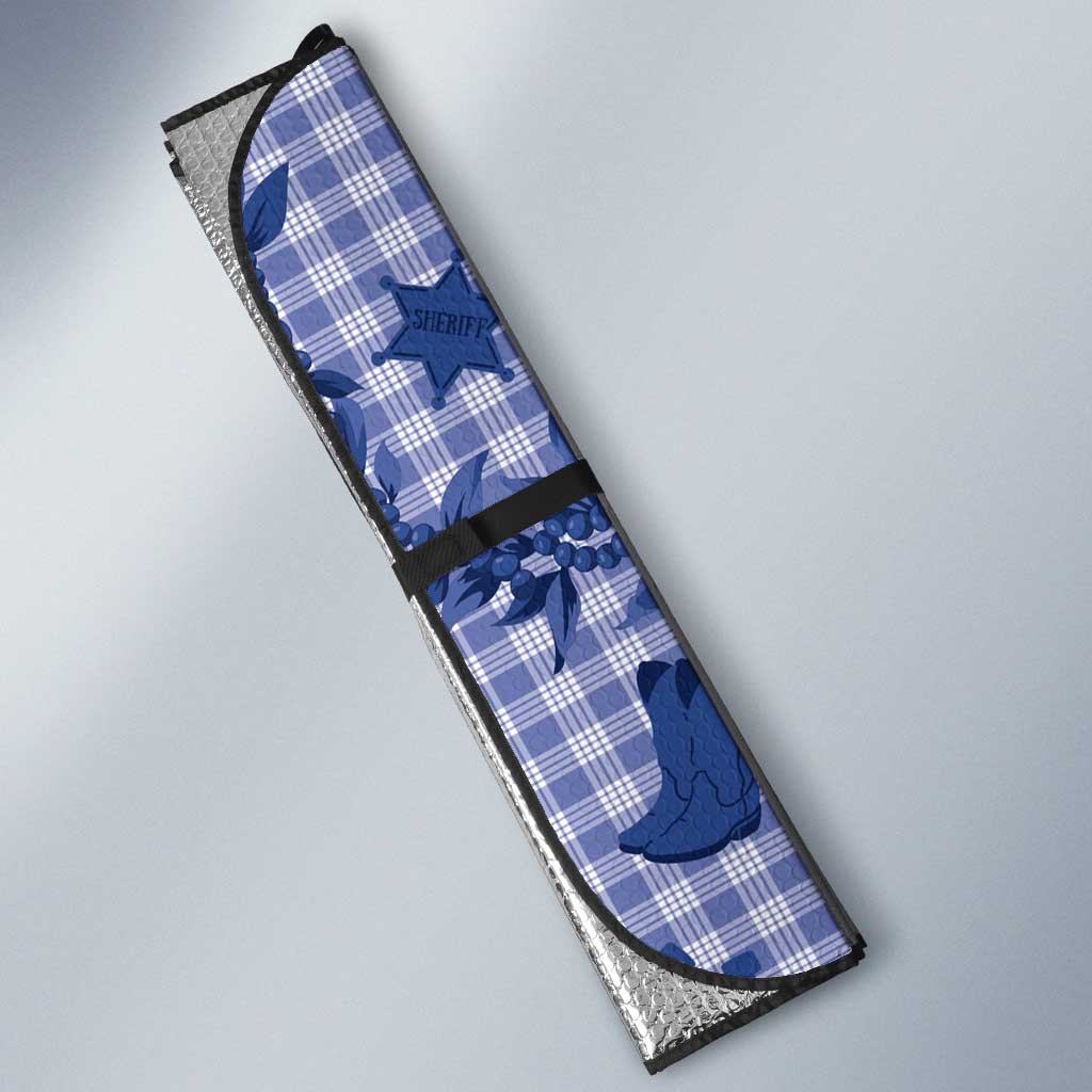 Mokihana Maile Ilima Leis Paniolo Palaka Auto Sun Shade Hawaiian Polu Spirit - Polynesian Pride