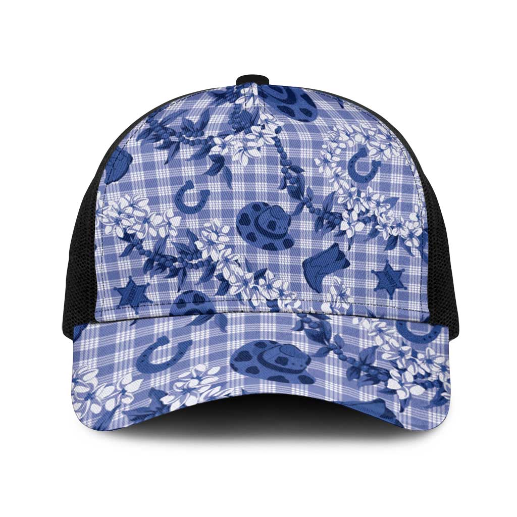 Mokihana Maile Ilima Leis Paniolo Palaka Baseball Net Cap Hawaiian Polu Spirit - Polynesian Pride