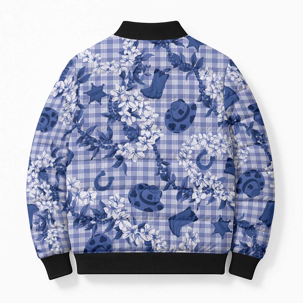 Mokihana Maile Ilima Leis Paniolo Palaka Bomber Puffer Jacket Hawaiian Polu Spirit LT9 - Polynesian Pride