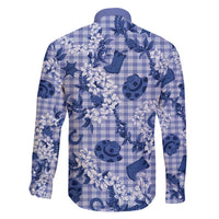 Mokihana Maile Ilima Leis Paniolo Palaka Family Matching Off Shoulder Short Dress and Hawaiian Shirt Hawaiian Polu Spirit - Polynesian Pride