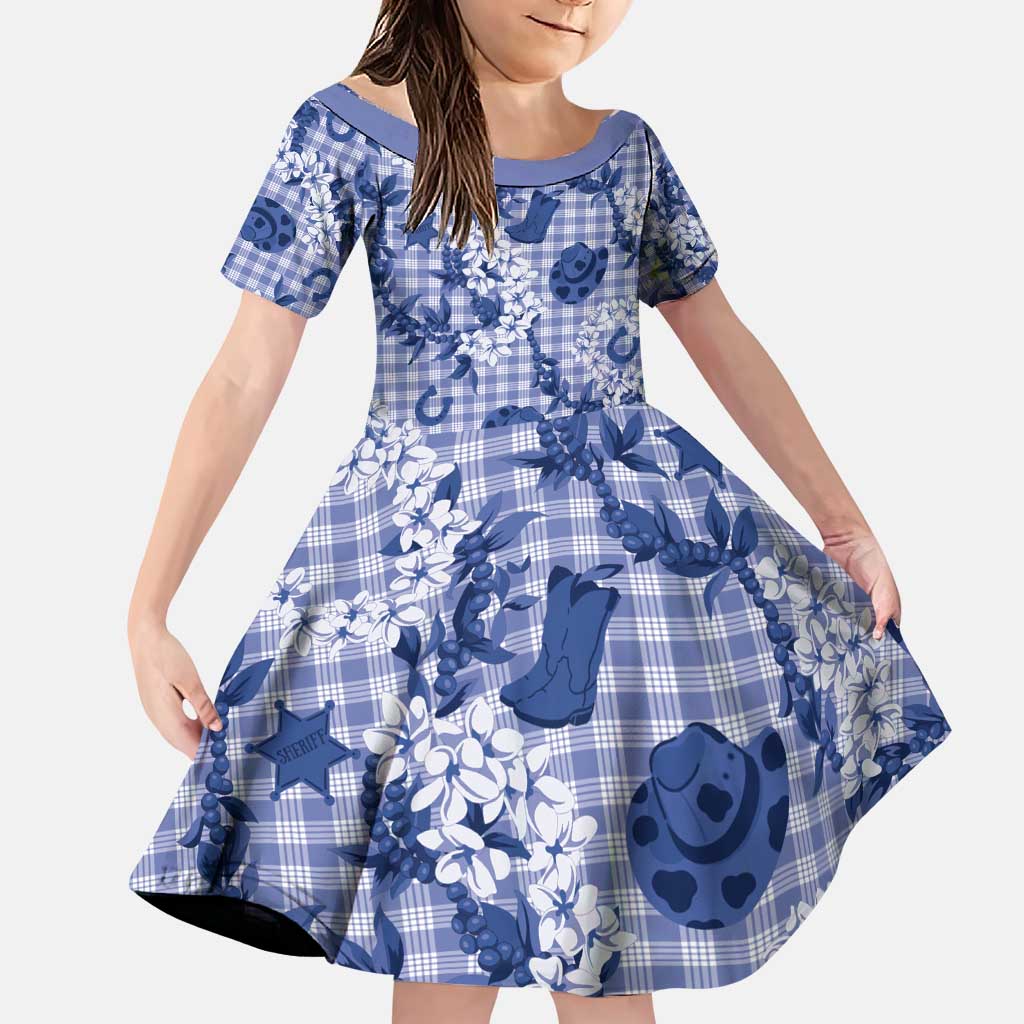 Mokihana Maile Ilima Leis Paniolo Palaka Family Matching Puletasi and Hawaiian Shirt Hawaiian Polu Spirit - Polynesian Pride