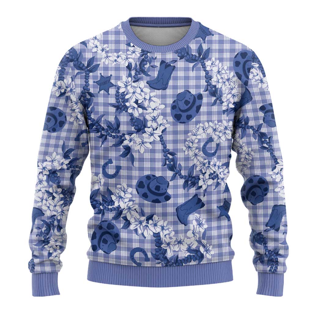 Mokihana Maile Ilima Leis Paniolo Palaka Ugly Christmas Sweater Hawaiian Polu Spirit - Polynesian Pride