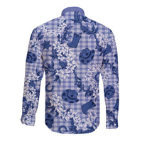 Mokihana Maile Ilima Leis Paniolo Palaka Long Sleeve Button Shirt Hawaiian Polu Spirit LT9 - Polynesian Pride