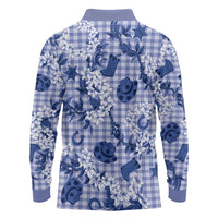 Mokihana Maile Ilima Leis Paniolo Palaka Long Sleeve Polo Shirt Hawaiian Polu Spirit - Polynesian Pride