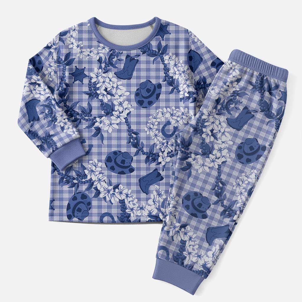 Mokihana Maile Ilima Leis Paniolo Palaka Christmas Pajama Set Hawaiian Polu Spirit - Polynesian Pride