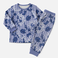 Mokihana Maile Ilima Leis Paniolo Palaka Christmas Pajama Set Hawaiian Polu Spirit - Polynesian Pride