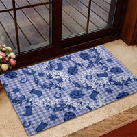 Mokihana Maile Ilima Leis Paniolo Palaka Rubber Doormat Hawaiian Polu Spirit LT9 - Polynesian Pride