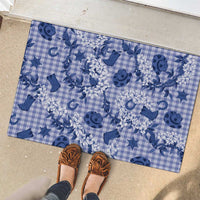 Mokihana Maile Ilima Leis Paniolo Palaka Rubber Doormat Hawaiian Polu Spirit LT9 - Polynesian Pride