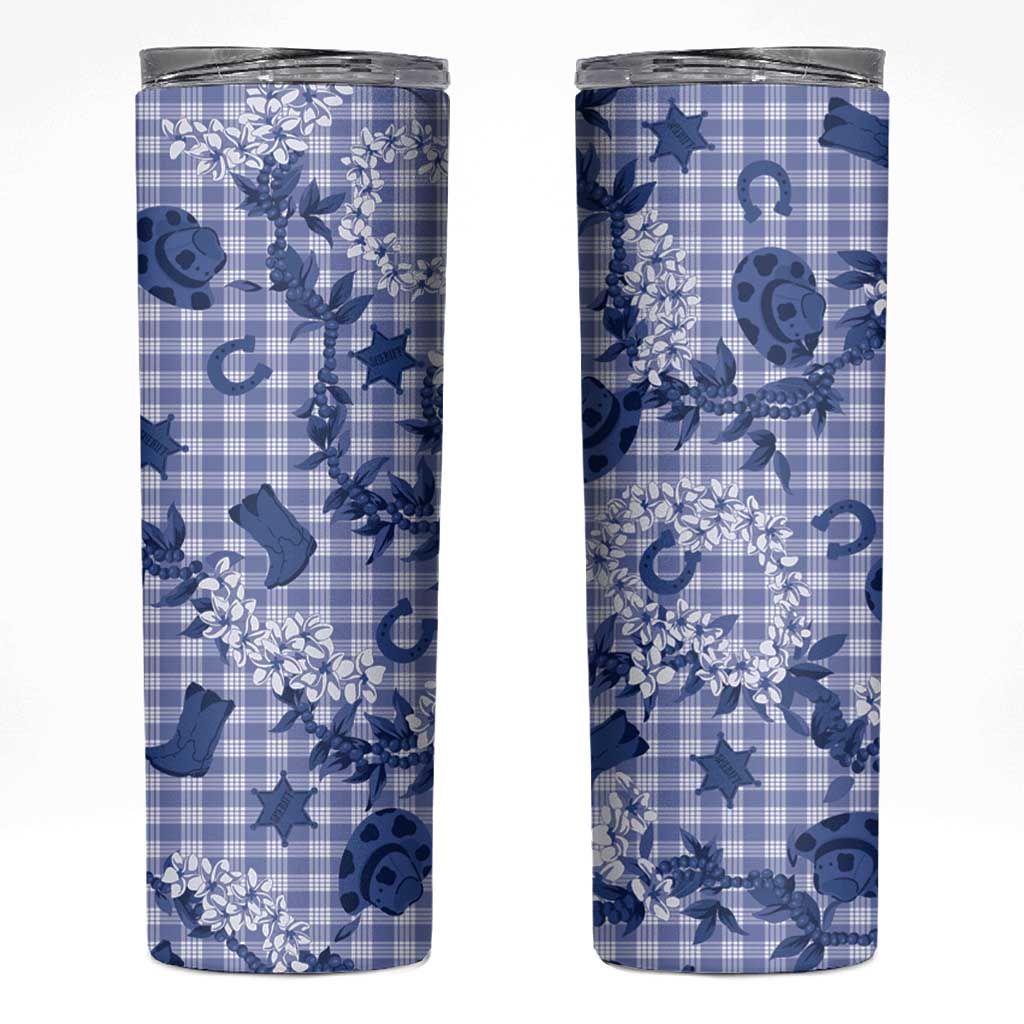 Mokihana Maile Ilima Leis Paniolo Palaka Skinny Tumbler Hawaiian Polu Spirit - Polynesian Pride