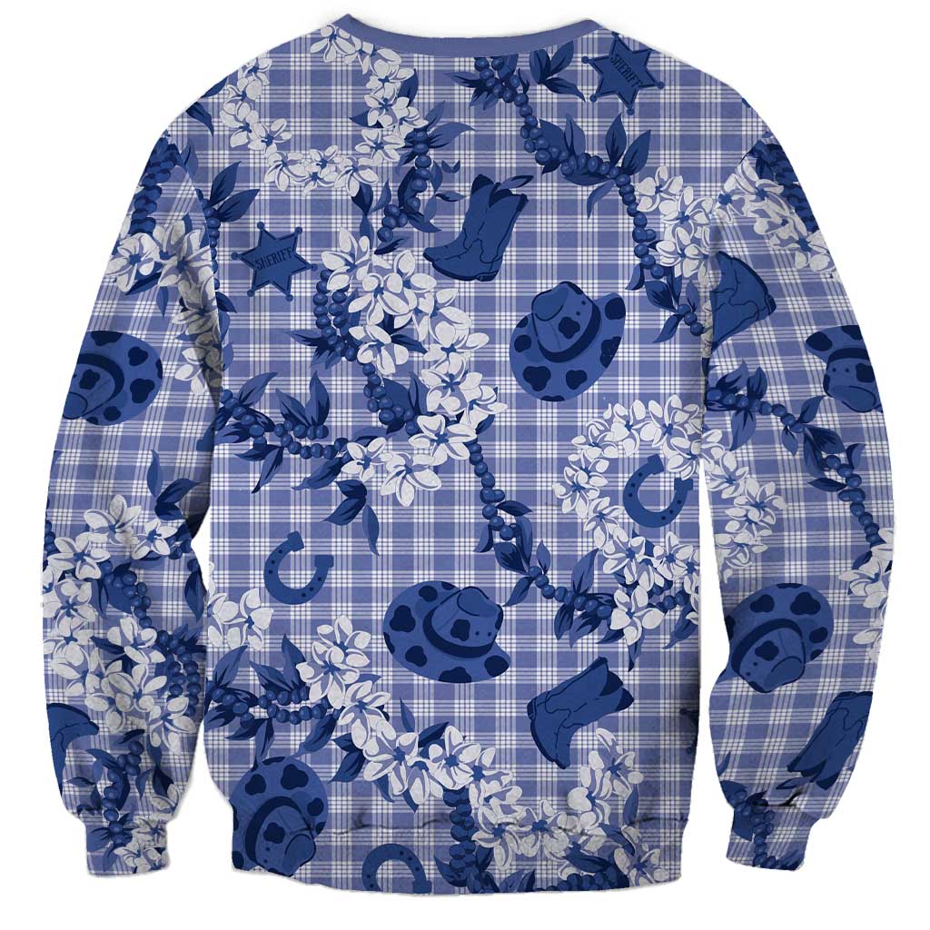 Mokihana Maile Ilima Leis Paniolo Palaka Sweatshirt Hawaiian Polu Spirit LT9 - Polynesian Pride