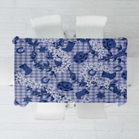 Mokihana Maile Ilima Leis Paniolo Palaka Tablecloth Hawaiian Polu Spirit LT9 Blue - Polynesian Pride