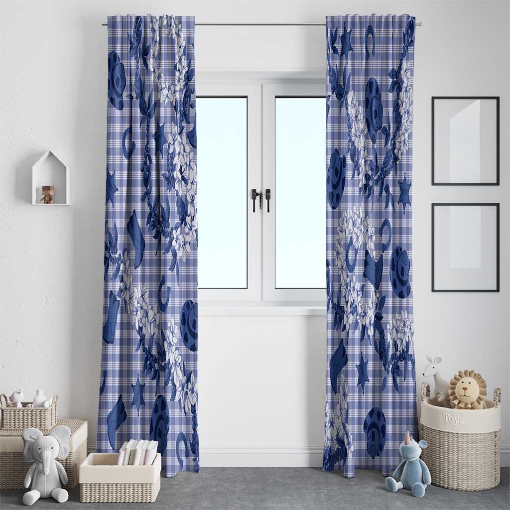 Mokihana Maile Ilima Leis Paniolo Palaka Window Curtain Hawaiian Polu Spirit - Polynesian Pride