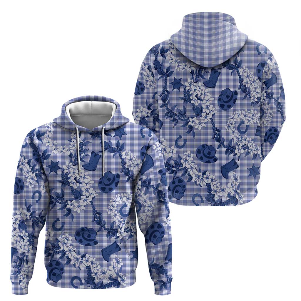 Mokihana Maile Ilima Leis Paniolo Palaka Zip Hoodie Hawaiian Polu Spirit - Polynesian Pride