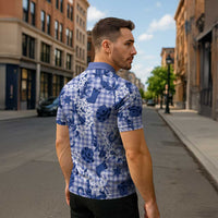 Mokihana Maile Ilima Leis Paniolo Palaka Zipper Polo Shirt Hawaiian Polu Spirit - Polynesian Pride