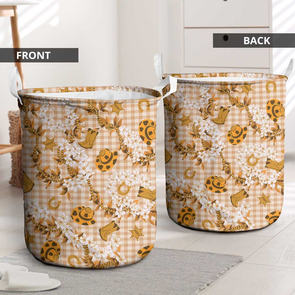Mokihana Maile Ilima Leis Paniolo Palaka Laundry Basket Hawaiian Kula Spirit LT9 - Polynesian Pride