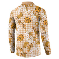 Mokihana Maile Ilima Leis Paniolo Palaka Button Sweatshirt Hawaiian Kula Spirit LT9 - Polynesian Pride