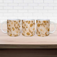 Mokihana Maile Ilima Leis Paniolo Palaka Ceramic Mug Hawaiian Kula Spirit - Polynesian Pride