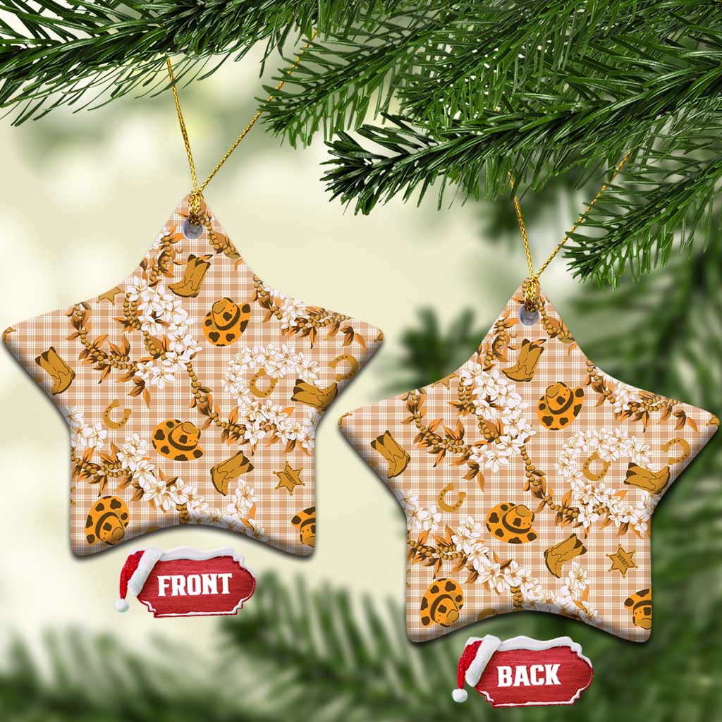 Mokihana Maile Ilima Leis Paniolo Palaka Ceramic Ornament Hawaiian Kula Spirit - Polynesian Pride