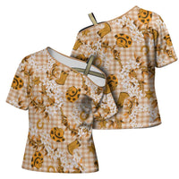 Mokihana Maile Ilima Leis Paniolo Palaka Cross Shoulder Shirt Hawaiian Kula Spirit LT9 - Polynesian Pride