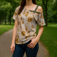 Mokihana Maile Ilima Leis Paniolo Palaka Cross Shoulder Shirt Hawaiian Kula Spirit LT9 - Polynesian Pride