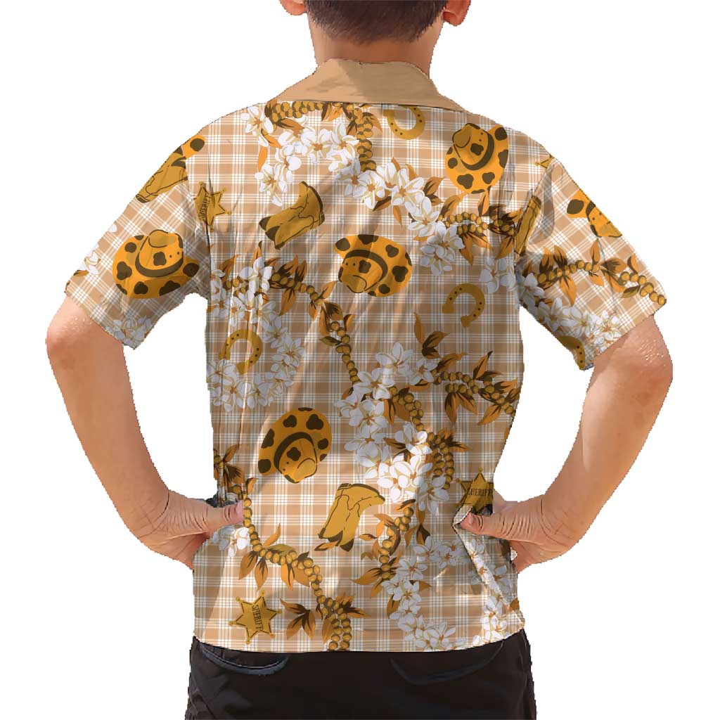 Mokihana Maile Ilima Leis Paniolo Palaka Kid Hawaiian Shirt Hawaiian Kula Spirit LT9 - Polynesian Pride