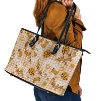 Mokihana Maile Ilima Leis Paniolo Palaka Leather Tote Bag Hawaiian Kula Spirit - Polynesian Pride