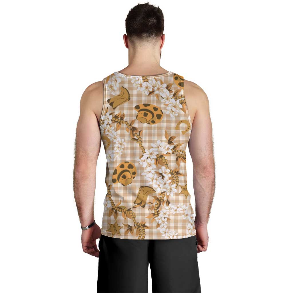 Mokihana Maile Ilima Leis Paniolo Palaka Men Tank Top Hawaiian Kula Spirit LT9 - Polynesian Pride