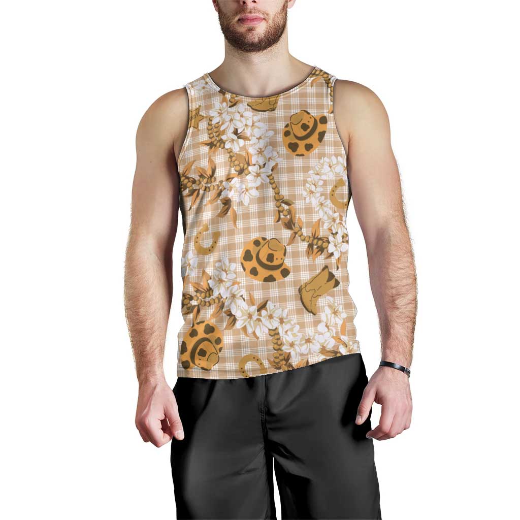 Mokihana Maile Ilima Leis Paniolo Palaka Men Tank Top Hawaiian Kula Spirit LT9 - Polynesian Pride