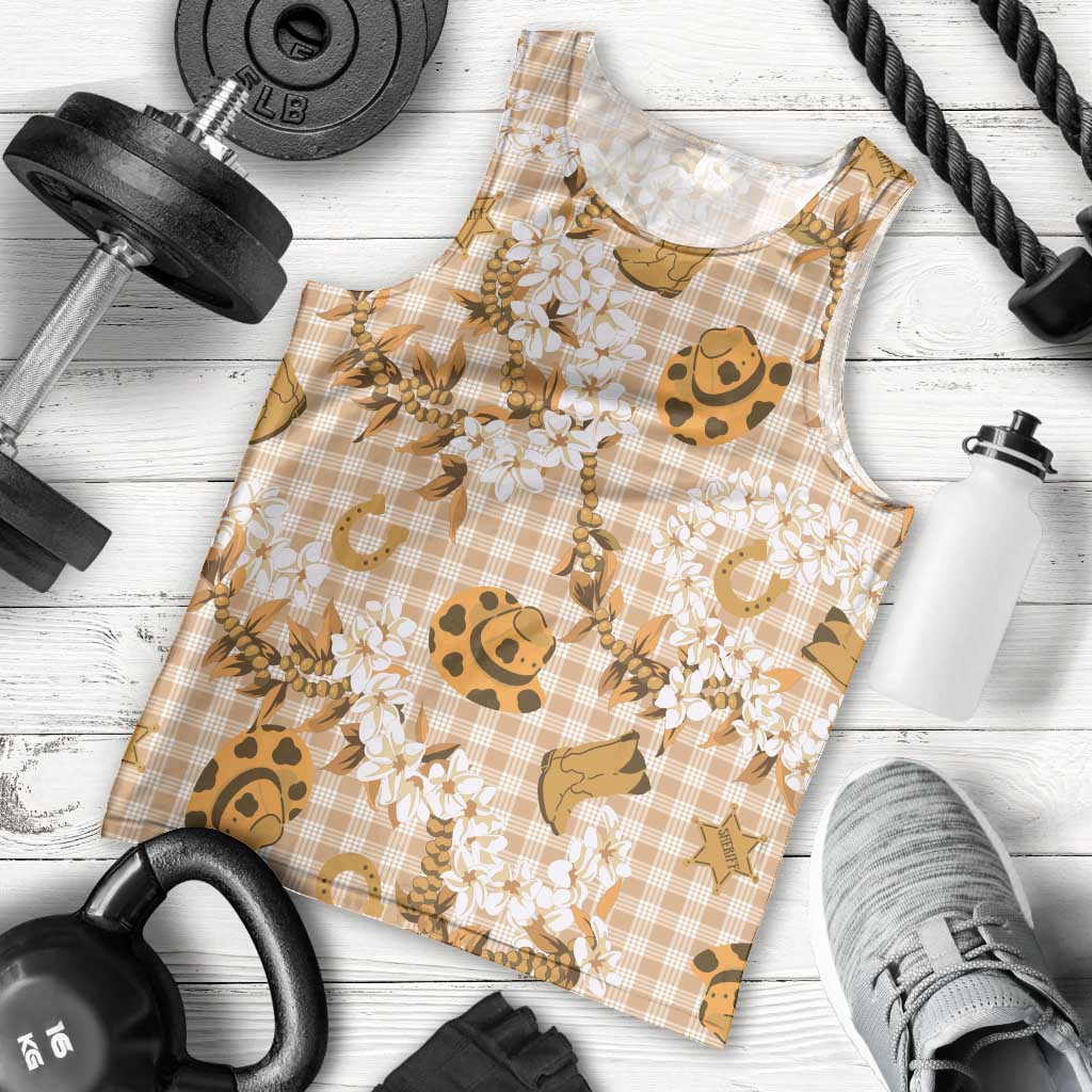 Mokihana Maile Ilima Leis Paniolo Palaka Men Tank Top Hawaiian Kula Spirit LT9 - Polynesian Pride