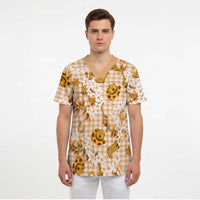 Mokihana Maile Ilima Leis Paniolo Palaka Scrub Top Hawaiian Kula Spirit - Polynesian Pride