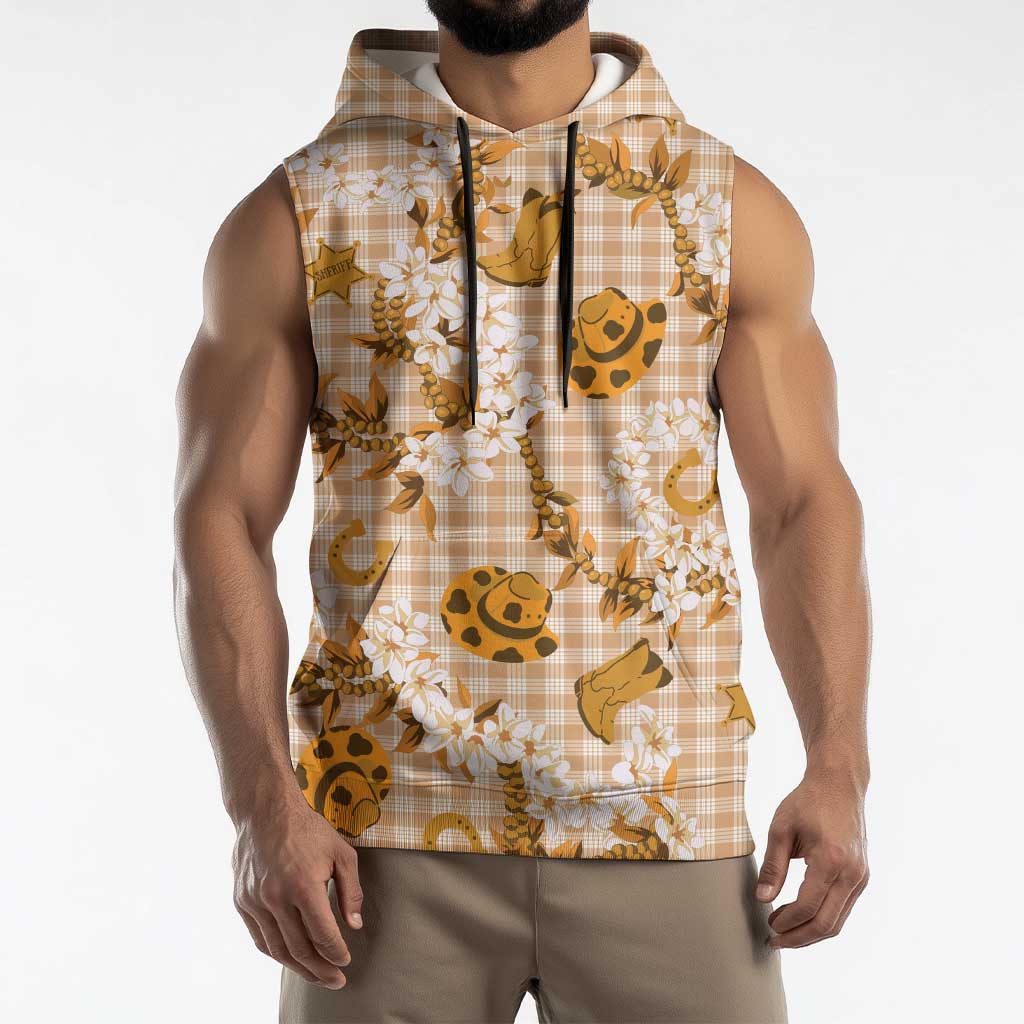 Mokihana Maile Ilima Leis Paniolo Palaka Sleeveless Hoodie Hawaiian Kula Spirit - Polynesian Pride