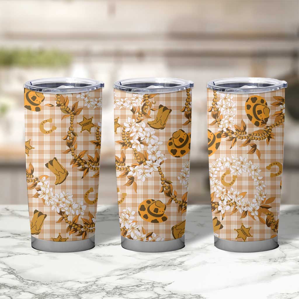 Mokihana Maile Ilima Leis Paniolo Palaka Tumbler Cup Hawaiian Kula Spirit - Polynesian Pride