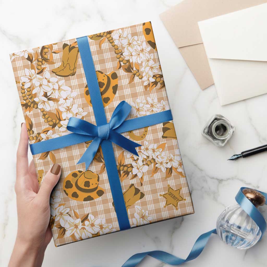 Mokihana Maile Ilima Leis Paniolo Palaka Wrapping Paper Hawaiian Kula Spirit - Polynesian Pride