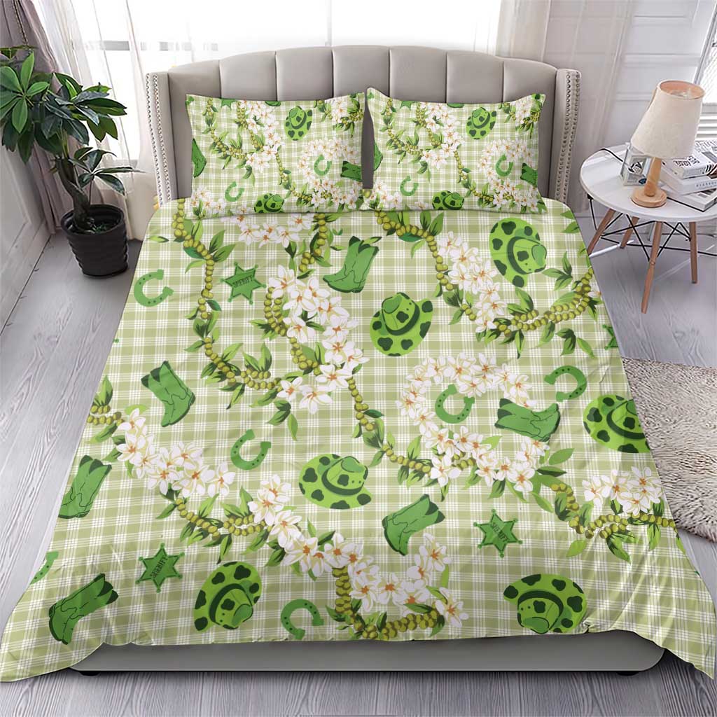 Mokihana Maile Ilima Leis Paniolo Palaka Bedding Set Hawaiian Omaomo Ala Spirit - Polynesian Pride