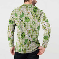 Mokihana Maile Ilima Leis Paniolo Palaka Button Sweatshirt Hawaiian Omaomo Ala Spirit LT9 - Polynesian Pride