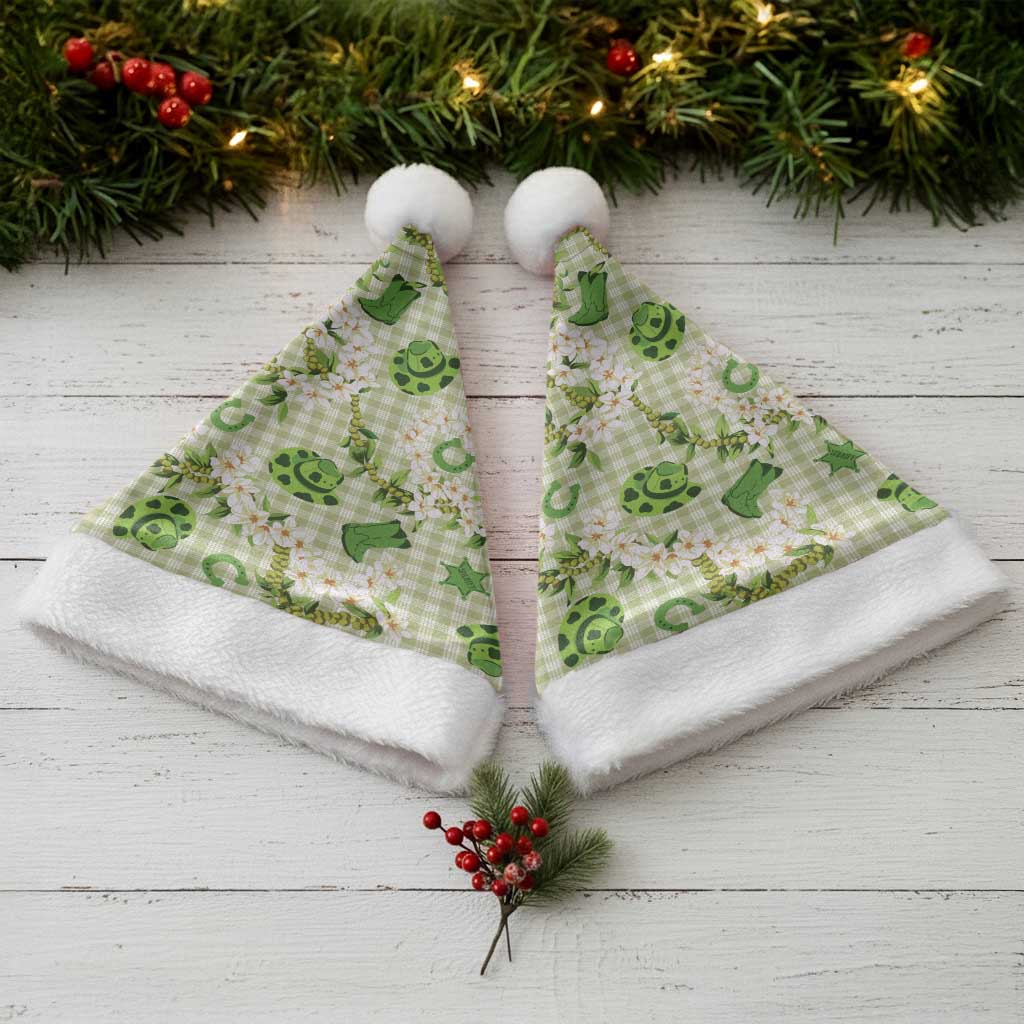 Mokihana Maile Ilima Leis Paniolo Palaka Christmas Santa Hat Hawaiian Omaomo Ala Spirit - Polynesian Pride