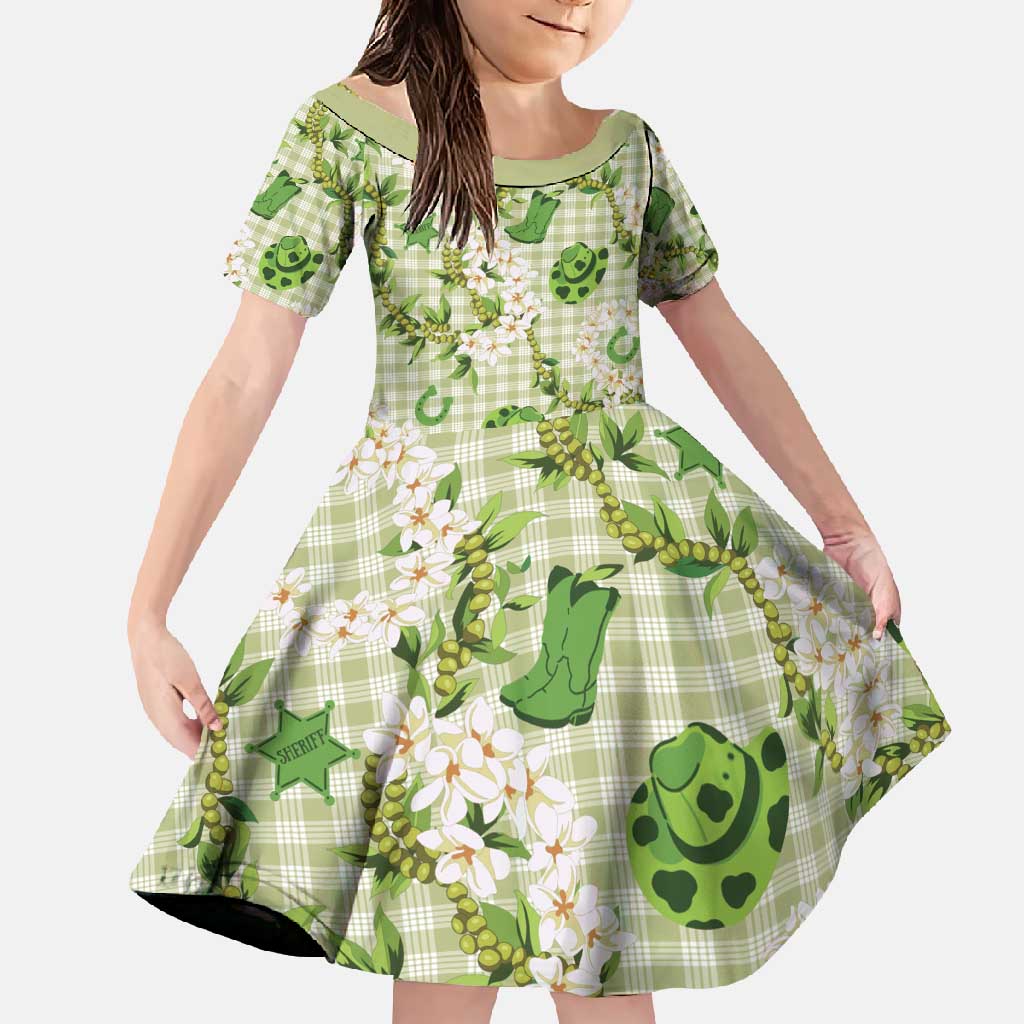 Mokihana Maile Ilima Leis Paniolo Palaka Family Matching Tank Maxi Dress and Hawaiian Shirt Hawaiian Omaomo Ala Spirit - Polynesian Pride