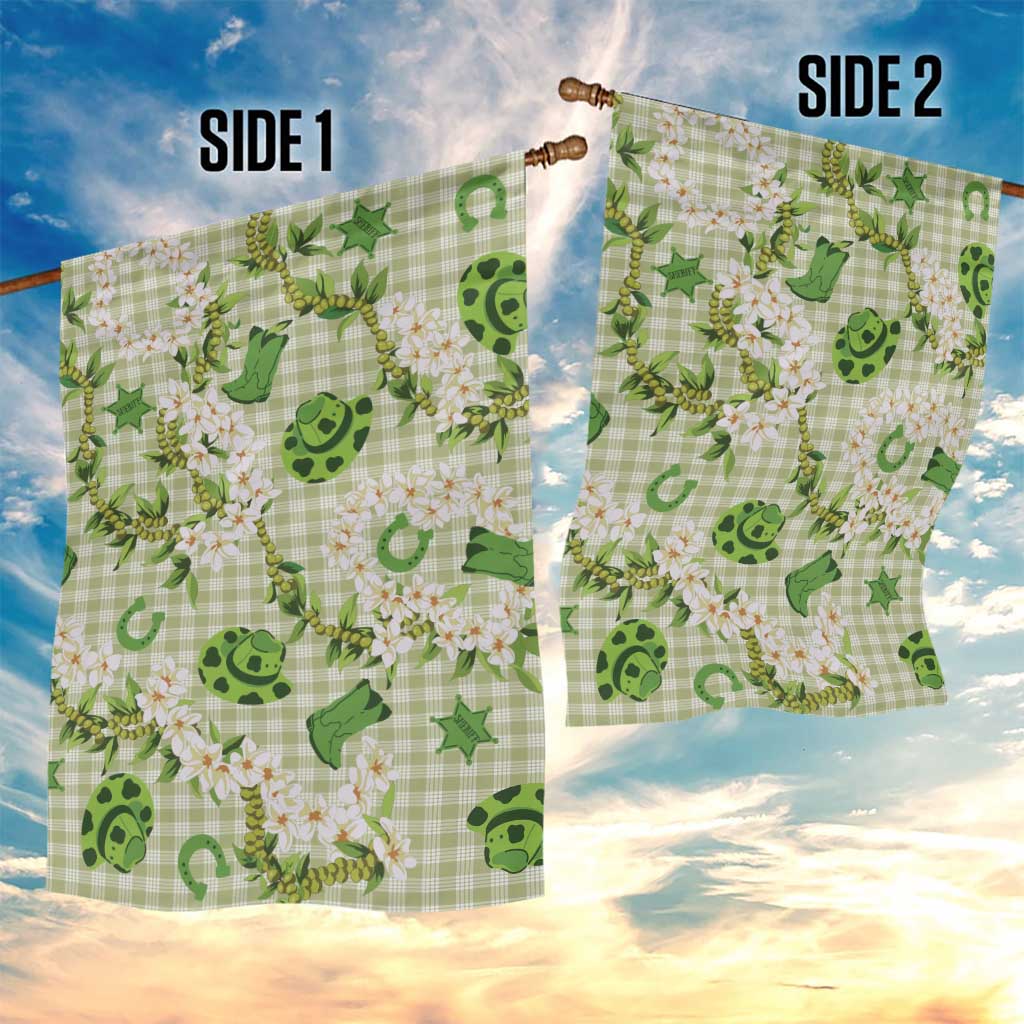 Mokihana Maile Ilima Leis Paniolo Palaka Garden Flag Hawaiian Omaomo Ala Spirit - Polynesian Pride