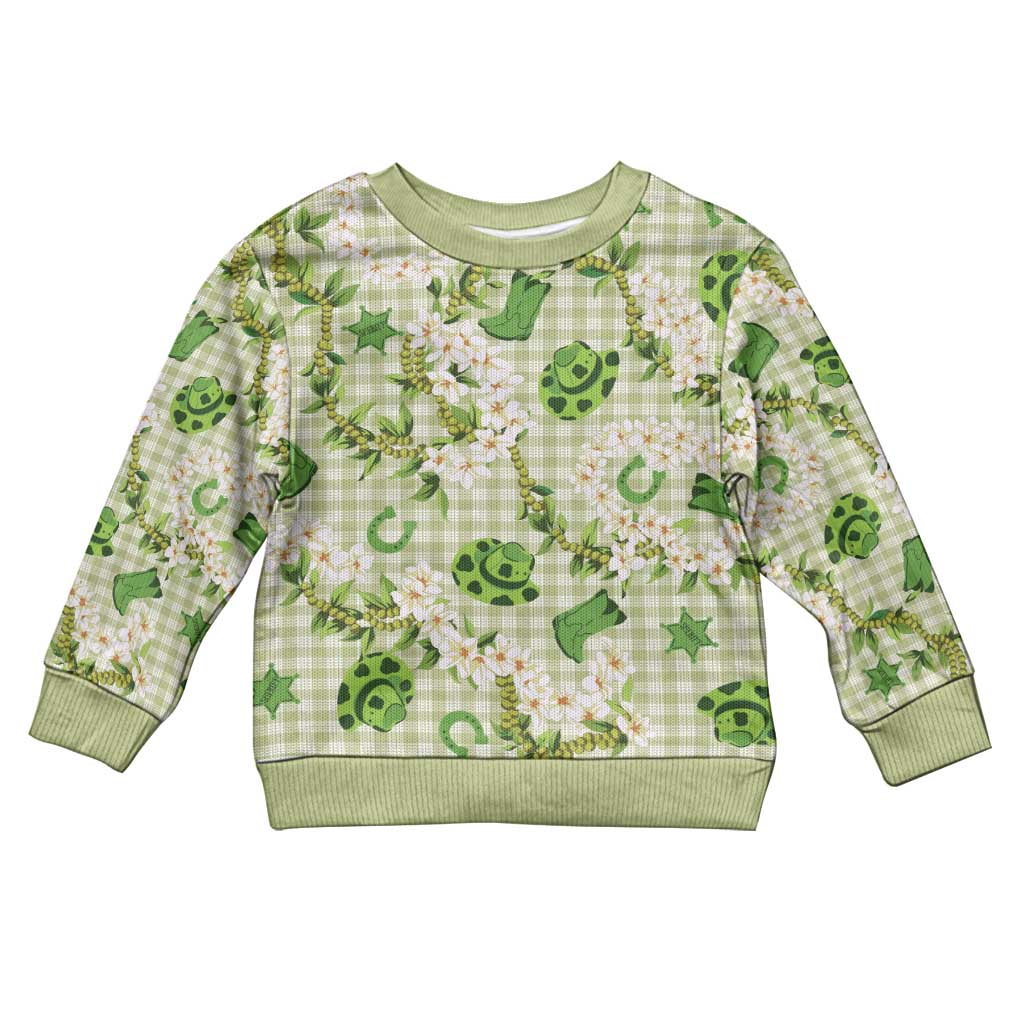 Mokihana Maile Ilima Leis Paniolo Palaka Kid Ugly Christmas Sweater Hawaiian Omaomo Ala Spirit - Polynesian Pride