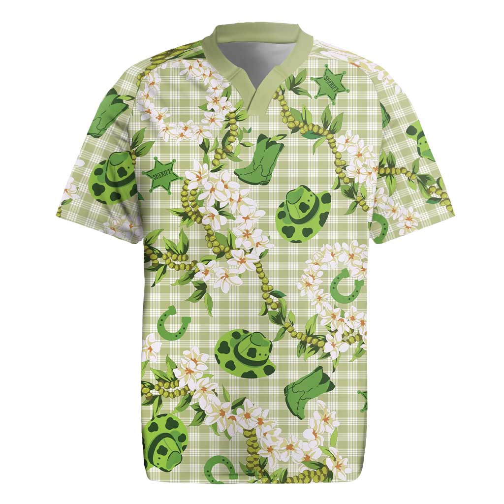 Mokihana Maile Ilima Leis Paniolo Palaka Rugby Jersey Hawaiian Omaomo Ala Spirit - Polynesian Pride